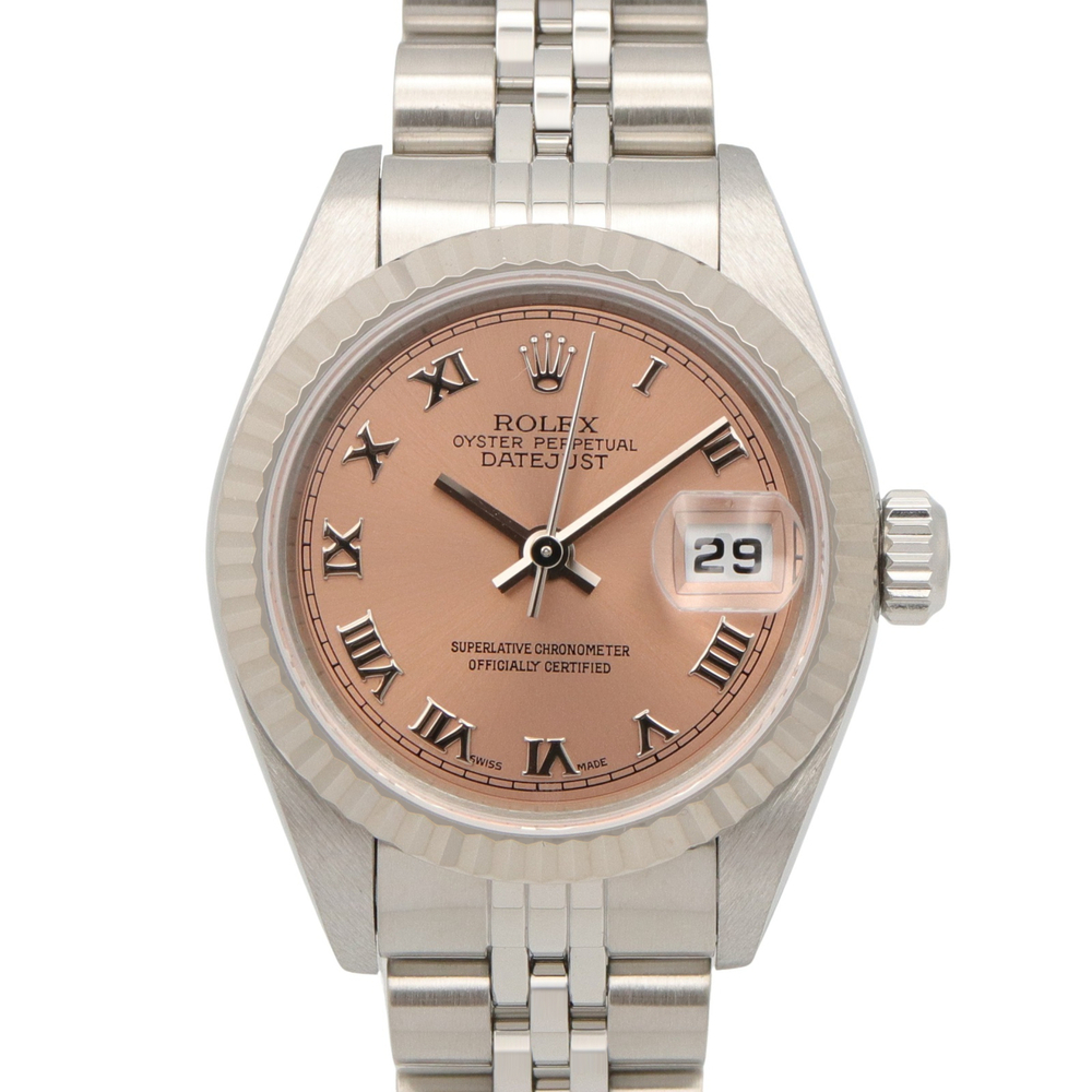 Rolex Datejust P-series watch, 18K white gold (WG) stainless steel, ladies', ...